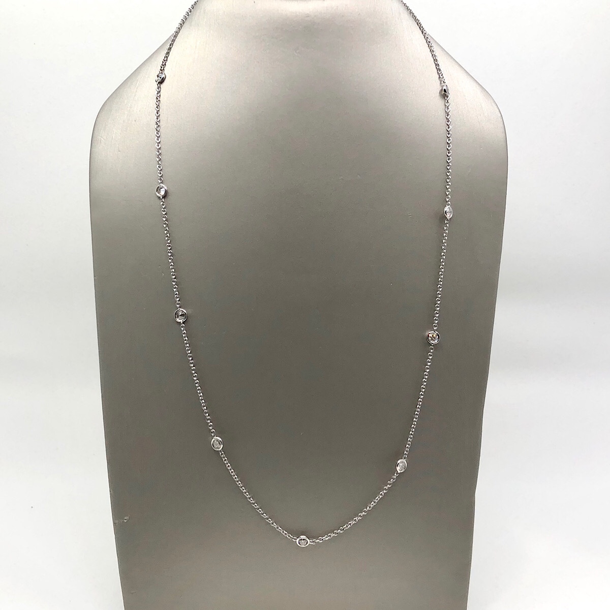 14kt White Gold Diamonds By The Yard Necklace 1.18 cttw - KD Fine Jewelers